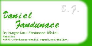 daniel fandunace business card